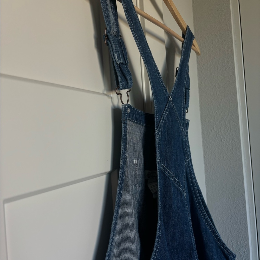 Dickies Women's Dark Blue Denim Short Overalls - Picture 4 of 8